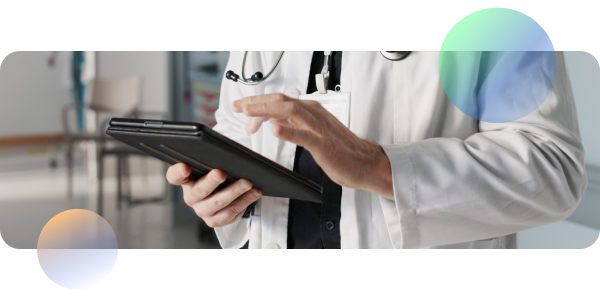 Doctor using a tablet