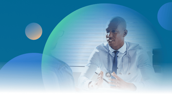 Doctor using an ipad.